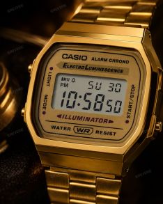 Vintage gouden digitale horloge | A168WG-9EF