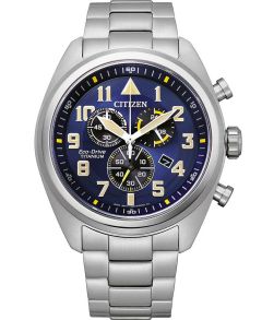 Citizen sporthorloge met Eco-Drive chronograaf in Super Titanium | AT2480-81L