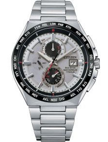 Citizen Eco-Drive Super Titanium herenhorloge | Radio-gestuurde chronograaf met wereldtijd | AT8234-85A