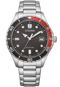 Citizen Eco-Drive unisex sporthorloge in staal met J810 uurwerk en tweedelige bezel | AW1820-81E