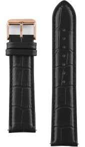 Vincero Black Croc Rose Gold Strap 22mm Bla-Rg-R01