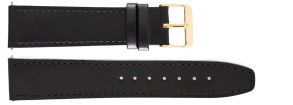 20mm Leather Strap Black Gold IHS1007