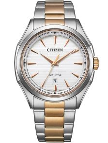 Citizen klassiek herenhorloge met Eco-Drive en tweekleurige stalen band | AW1756-89A