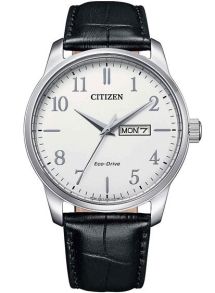 Citizen Eco-Drive herenhorloge met datum en leren band | Klassiek design met Eco-Drive | BM8550-14A