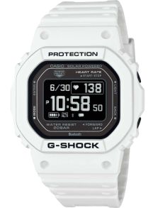 G-SHOCK digitale fitnesshorloge met solar, hartslag en witte bio-resin band | DW-H5600-7ER