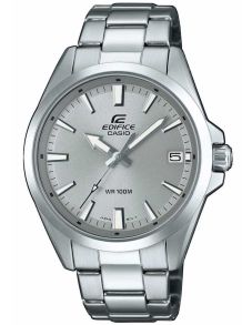 Casio Edifice zilverkleurige wijzerplaat horloge met 100M waterbestendigheid | EFV-100D-8AVUEF