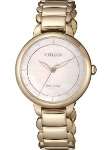 Citizen Eco-drive dameshorloge met parelmoer wijzerplaat | Roségoud vergulde elegantie met zes maanden gangreserve | EM0673-83D