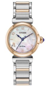 Citizen L Mae dames horloge met parelmoer en diamant | EM1136-87D