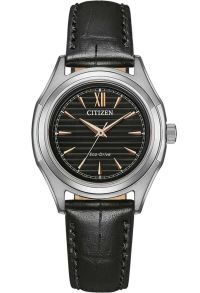 Citizen Eco-Drive dameshorloge in staal met J730 uurwerk en romeinse cijfers | FE2110-14E