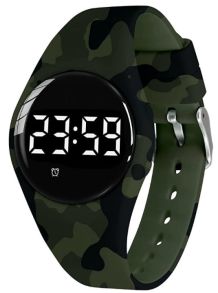 Tactische timer-horloge groene camouflage | FIBEX15V2GREENCAMO