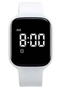 Medische alarmtimer horloge - witte stille herinneringshorloge FIBEX15V09