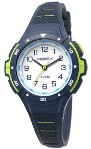 Professionele zwemhorloge met verlicht display marineblauw | FIBEXAAC02