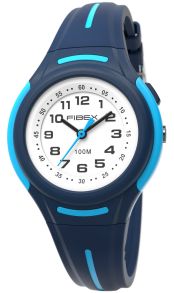 Premium zwemhorloge voor kinderen marineblauw | FIBEXAAD02