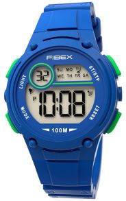 Jongens digitale sporthorloge met stopwatch - Fibex junior timer horloge FIBEX84BAP04