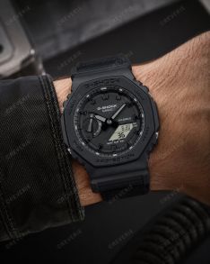 Militaire G-SHOCK zwart Carbon Core Guard horloge met Cordura band | GA-2100BCE-1AER
