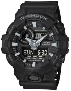 Zwarte G-Shock met Super Illuminator en Dual Time functie | GA-700-1BER
