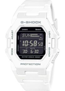 G-SHOCK ultra-slanke witte digitale horloge met Bluetooth en stappenteller | GD-B500-7ER