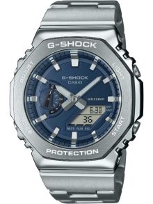 Navy Blue Metal G-SHOCK met roestvrijstalen achthoekige bezel | GM-2110D-2BER