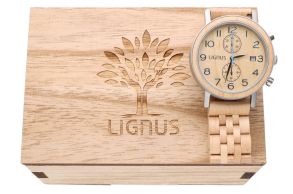 Lignus Johan White Maple Wood Chronograph LW0501