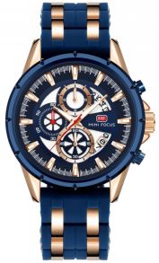 Mini Focus Chronograph Blue/Rosegold MF0273G-2