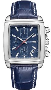 Megir Classic Mens Square Steel Blue Chronograph 2028