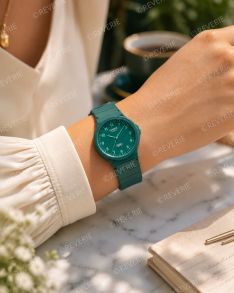 Milieuvriendelijke groene klassieke biohars horloge | MQ-24B-3BEF