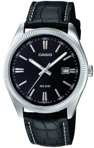 Klassiek Casio dress horloge met leren band | MTP-1302PL-1AVEF