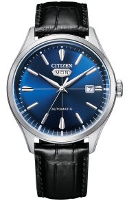 Citizen Automatic klassiek herenhorloge met 8200 uurwerk en blauwe wijzerplaat | NH8390-20L