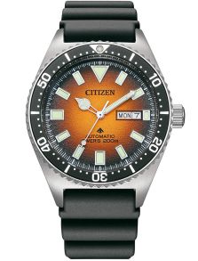 Citizen Promaster Marine automatisch duikhorloge | Oranje wijzerplaat met dag/datum | NY0120-01Z