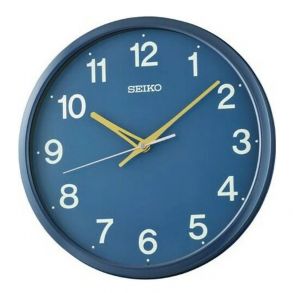 Seiko Blue Wall Clock Quiet Sweep Second Hand