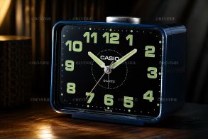 Lumineuze analoge wekker blauwe bureautimer met sluimerfunctie | TQ-218-2EF