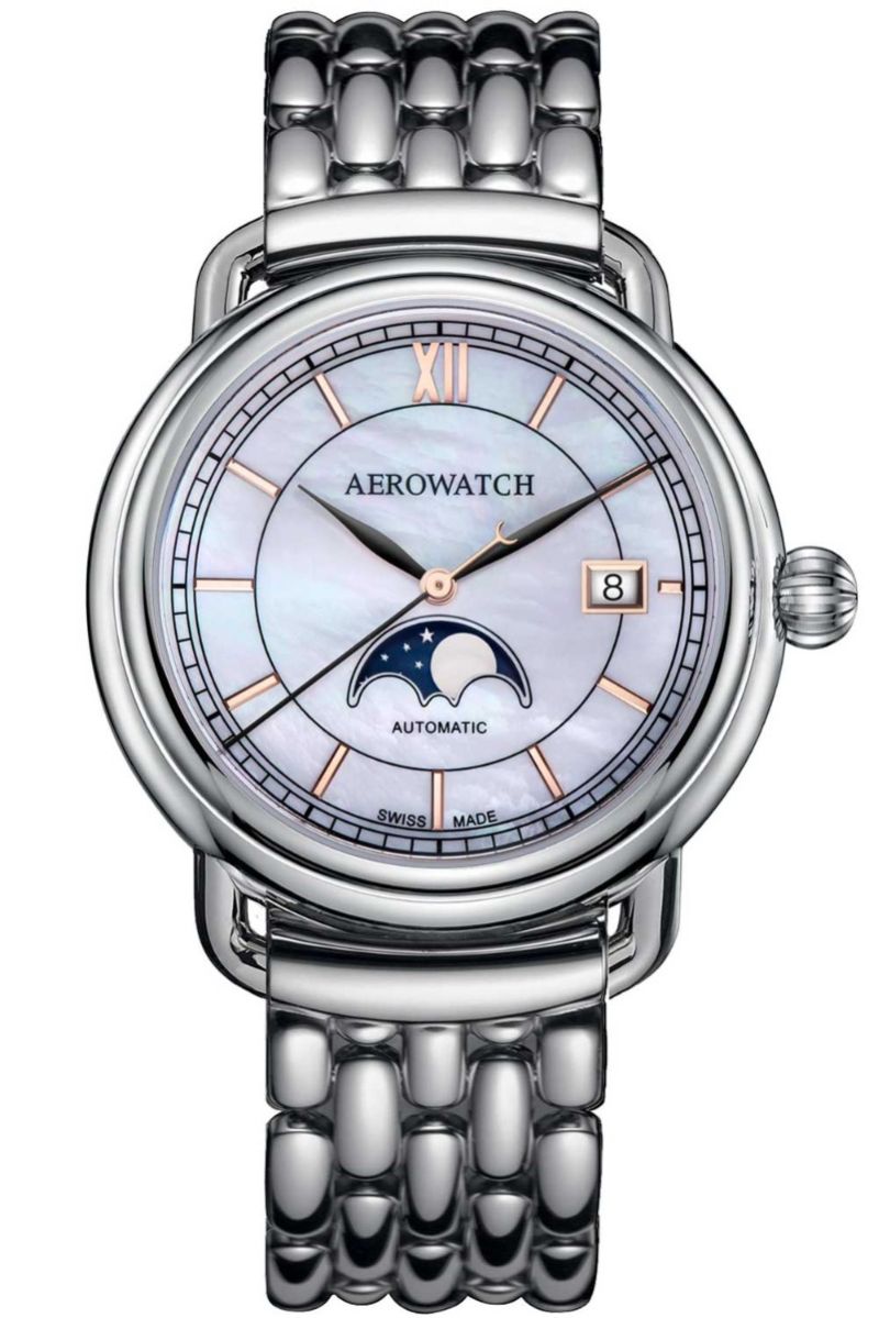 Aerowatch 1942 Moon Phase A 77983 AA02 M A 77983 AA02 M