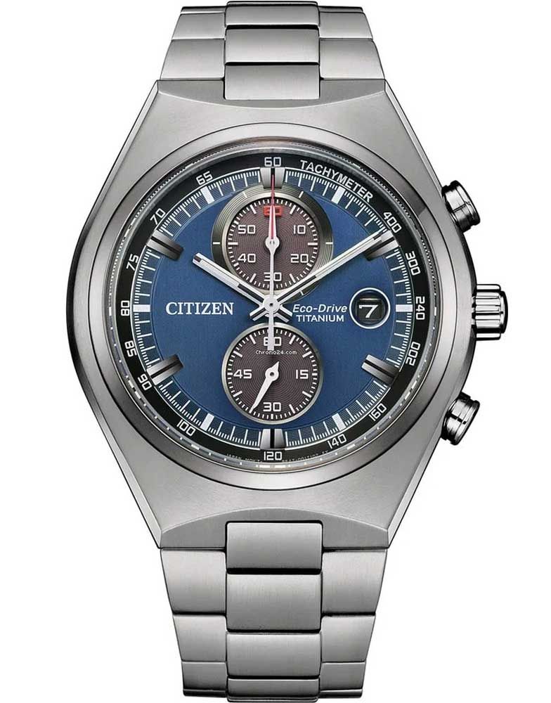Citizen Eco-Drive Super Titanium chronograaf | Licht titanium met