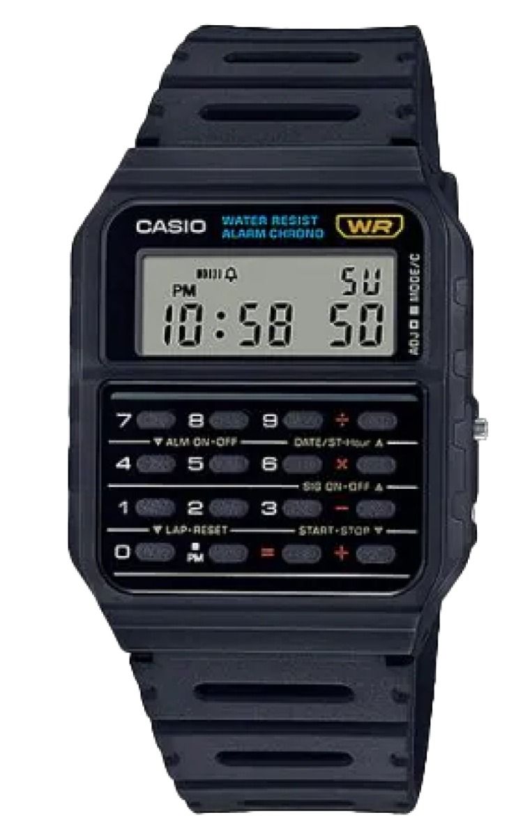 Digitale rekenmachine horloge Casio Classic met retro