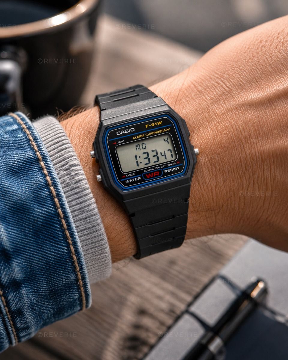 Casio F-91W klassiek digitaal horloge | Origineel 1989 ontwerp met