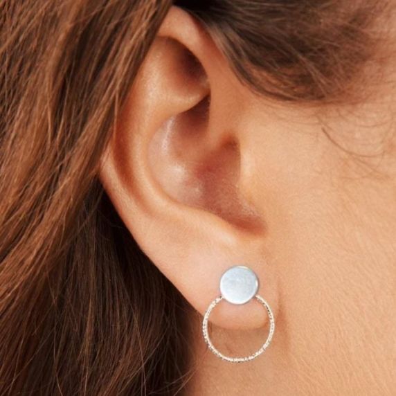 Lucy Ashton Disc and Circle Stud Earrings and Ear Jackets 