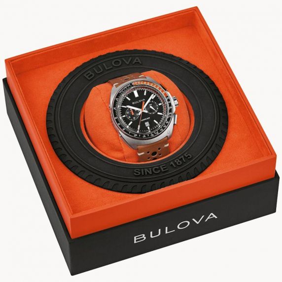 Sportief herenhorloge van Bulova met chronograaf en racedesign - Racer Chronograph Collection | 98B427