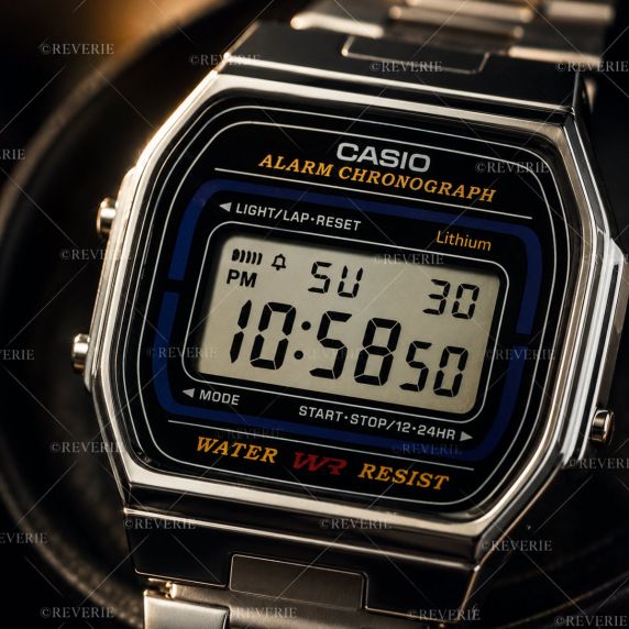 Roestvrijstalen chromen digitale horloge | A164WA-1VES