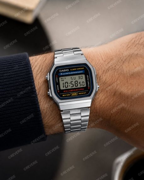 Retro digitaal stalen horloge | A168WA-1YES