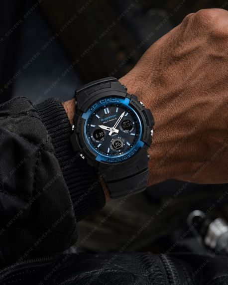 Solar G-Shock ana-digi horloge met Wave Ceptor | AWG-M100A-1AER