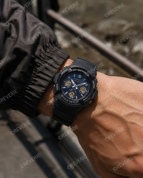 Blauwe Wave Ceptor G-Shock horloge | AWG-M100SB-2AER