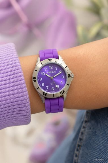 Allergie-vriendelijke zwemhorloge titanium violet | FIBEXTIA02