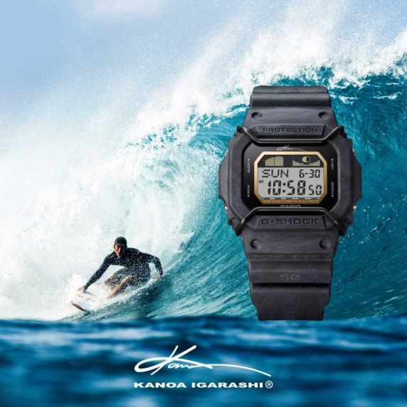 Pro Surfer Kanoa Igarashi G-SHOCK met getijdengrafiek en maangegevens | GLX-5600KB-1ER