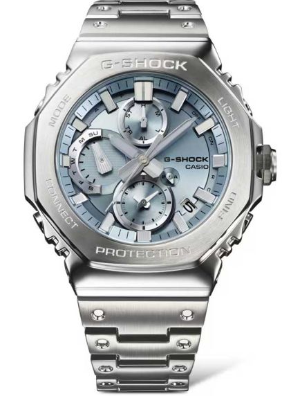 Volledig metalen G-SHOCK met blauwe wijzerplaat, zonne-energie en Bluetooth | GM-B2100AD-2AER