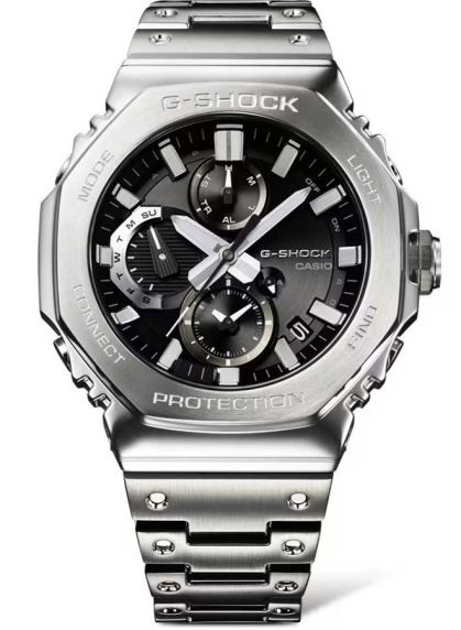 G-Shock volledig metalen stalen horloge met achtkantige chronograaf en Bluetooth | GM-B2100D-1AER