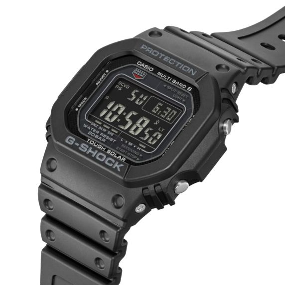 Solar radio horloge vierkant multi-band digitaal 200M | GW-M5610U-1BER